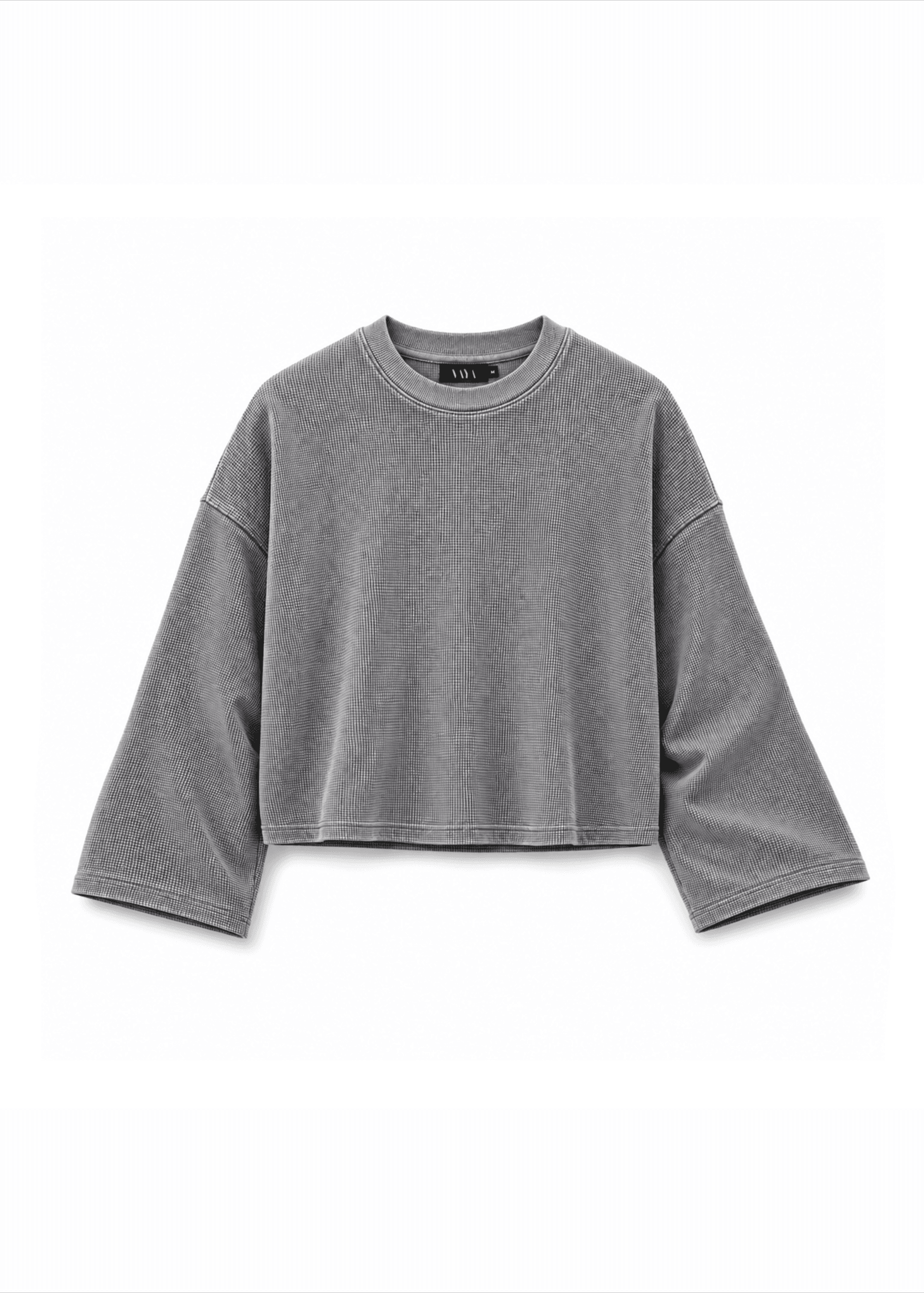 Uniform Grey.002 Cropped Waffle Tee